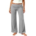 thumbnail image 3 of Hrsba Womens Yoga Pants Elastic Waist Slim Fit Stretch Pants For Women Foldable Full Length Pants, 3 of 8