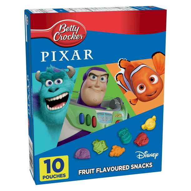 Betty Crocker Gluten Free Pixar Kids Edition Fruit Flavoured Snacks, 10