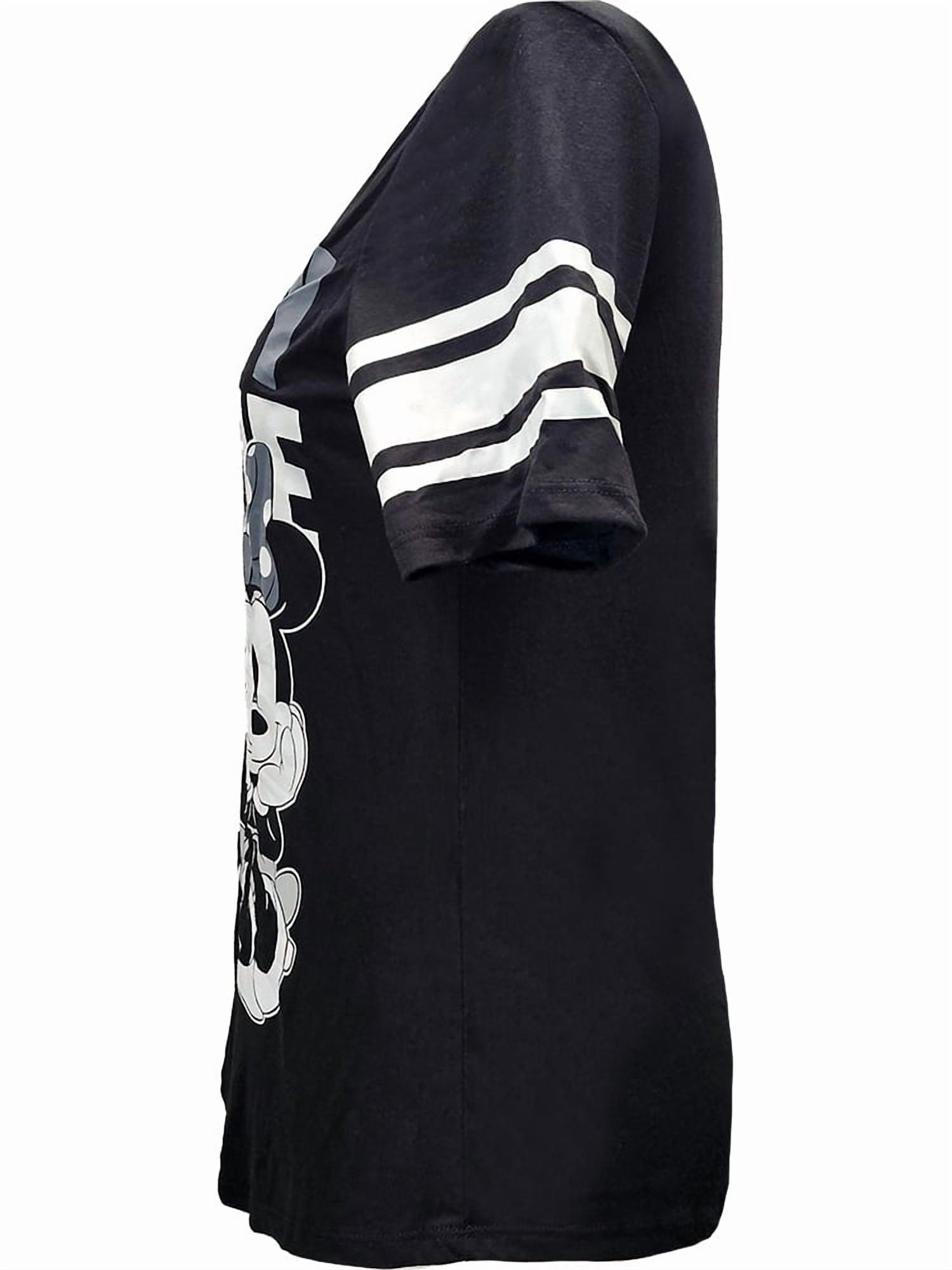 Disney Mickey and Minnie Junior Football Tee, S-3XL (Women's)