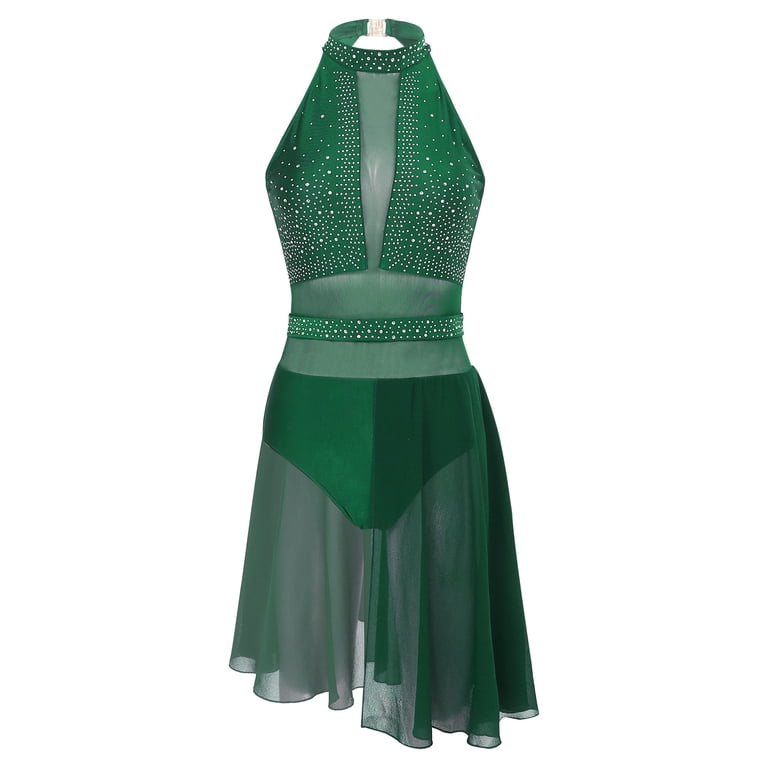 figure skating dress green Aritzia