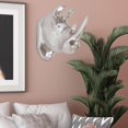 thumbnail image 3 of Cabeza de , decoración de pared, de Animal para decoración Plata Gloria Estatua de cabeza de rinoceronte, 3 of 9