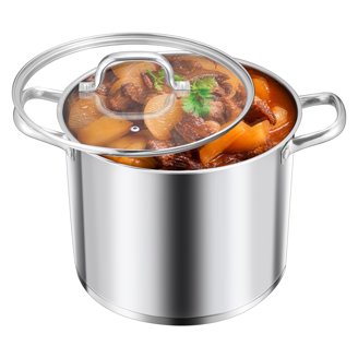 12 Quart Stainless Steel Stock Pot With Lid - Heavy Duty Induction Ready Soup Pot, Stew Pot, Pasta Pot For Home & Commercial Use
