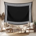 thumbnail image 2 of Black Geometric Tapestry for Bedroom Wall Hanging Tapestry, Country Farm Traditional Chinese Tile Ceiling Backdrop Tapestries Poster Blanket Wall Decor for Teens Room Living Room Dorm 39" x 59", 2 of 8