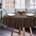 thumbnail image 2 of Clear Plastic Round Tablecloth Vinyl PVC Table Cloth Protector Oil Spill Proof Wipe Clean Table Cover for Dining Tables Parties Camping Crystal Clear, 2 of 7