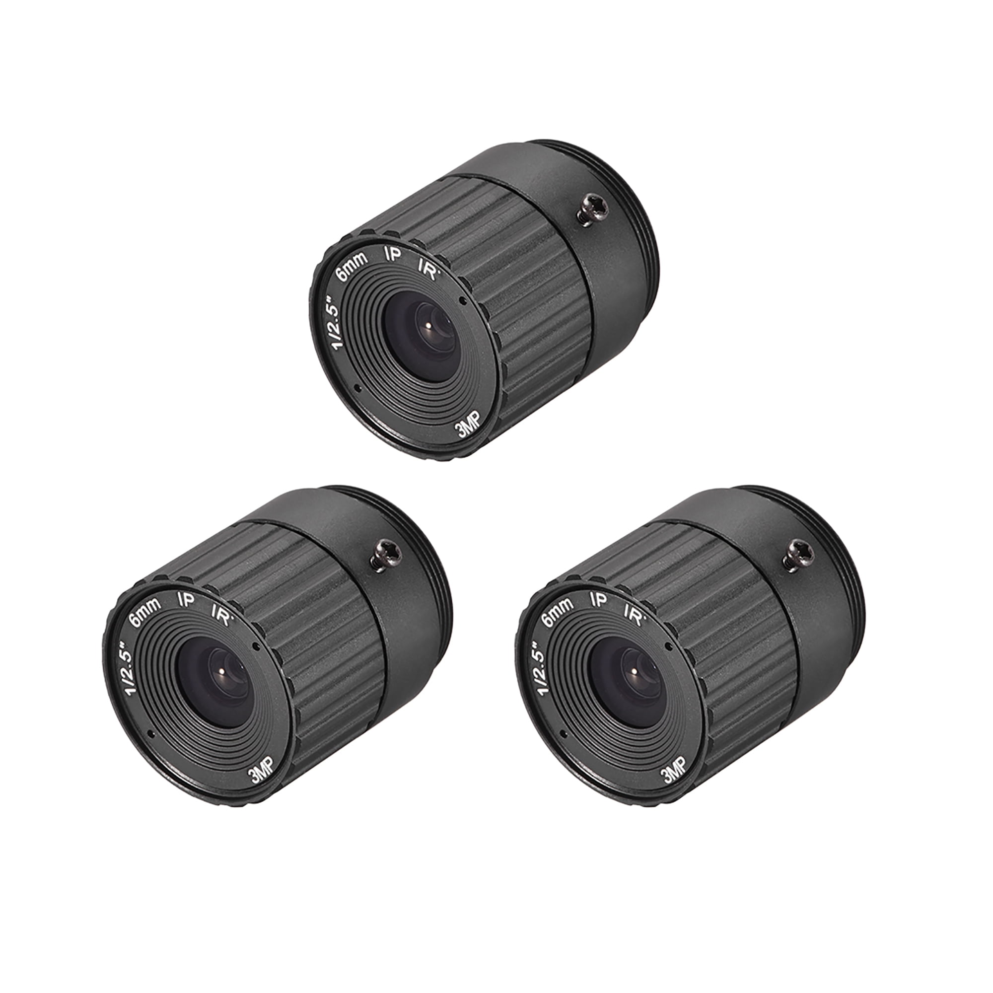 3Pcs Camera Varifocal Lens 6mm Focal Length 3MP F1.4 1/2.5 Inch CS