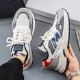 thumbnail image 4 of Men's Color Block Breathable Mesh Retro Running Shoes Lightweight Cushioned Casual Walking Sneakers, 4 of 5