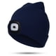 thumbnail image 1 of Gorro con luz LED para niños, regalo para niños y niñas, de invierno, suave, cálido, con luz, recargable por USB, 4 LED de alto brillo (azul marino), 1 of 8