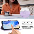 thumbnail image 2 of Allytechgroup for Samsung Galaxy A26 5G Wallet Case, Flip Cover with Hand Strap & Crossbody Lanyard, Card Holder, Protective Smile Design Phone Case Cover for Samsung Galaxy A26 5G,Purple, 2 of 8