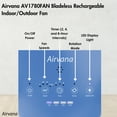 thumbnail image 5 of Airvana Bladeless Rechargeable Indoor/Outdoor Fan, Graphite, 5 of 10