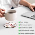 thumbnail image 3 of Grey Christmas Coasters Set of 4, Absorbent Coasters for Drinks, Red Snowman Xmas Tree Snowflake Winter Coaster for Desk Coffee Table Protection, Home Decor House Warming Gifts 4", 3 of 8