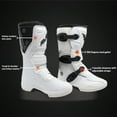 thumbnail image 2 of Atlas Traction Boots (Youth - Size: 3) with Mud Gaiter, 3-Buckle Closure with Adjustable Straps for Use In: Enduro Racing, Powersports, Motocross, Snowmobiling, Snowboarding (White), 2 of 8