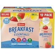 Carnation Breakfast Essentials Ready to Drink Nutritional Breakfast Drink, Creamy Strawberry Nutritional Shake, 12 - 8 FL OZ Cartons