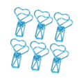 thumbnail image 2 of 100pcs clips de carpeta de la historieta linda forma de corazón de metal ahuecado clips de cola larga abrazaderas de papel suministros de oficina, 2 of 8