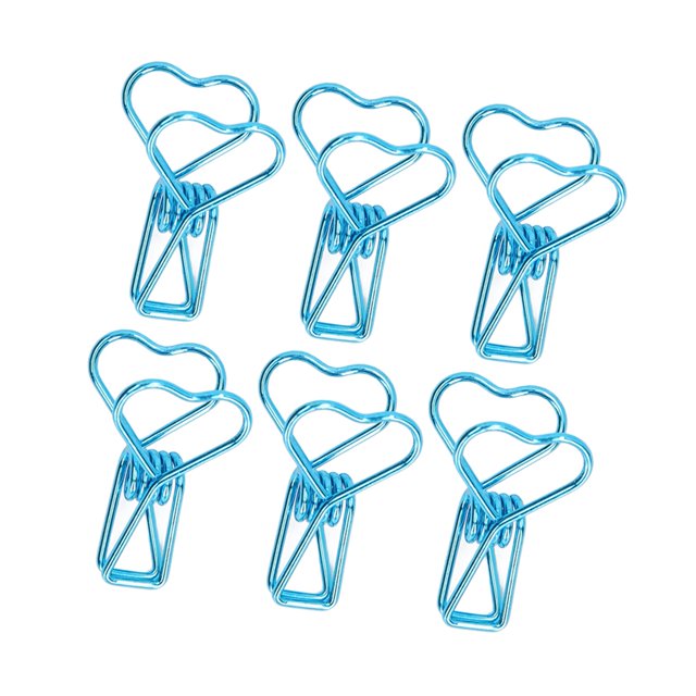 Clips Para Carpetas, Metal Ahuecado En Forma De Corazón, Cola Larga, Dibujos Animados Lindos, Fuerza De Sujeción Fuerte, Pequeños Clips Para Carpetas Para Oficina ANGGREK JH1217