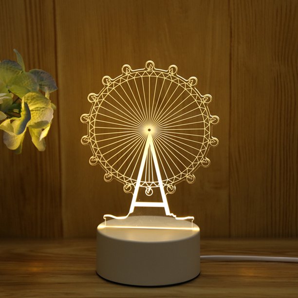 Lámpara Acrílico 3D romántico amor LED noche escritorio luz de noche para San Valentín esposa regalo