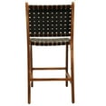thumbnail image 3 of Carolina Classics Set of 2 Whitney 24"H Leather Barstool in Honey Gold and Black, 3 of 9