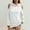 #4White, variant on Byworldtasic Shoulder Hoodies Long Sleeve Top Women Plain Tunic Cold Shoulder Pullover Oversized Hooded Sweatshirt