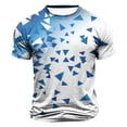 thumbnail image 1 of Styesk T-Shirts pour Homme Hommes Mode Décontractée Imprimé Sport Manches Courtes Col Rond Chemisiers Chemises, 1 of 4