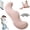 Pink-l, variant on Extra Large Pea Pod Body Pillow for Side Sleeper,S Shaped Full Body Support Pillow for Adults, Long Bolster Hug Pillow with Cooling Fabric, Soft Ergonomic Pillow for Back (Green-S)