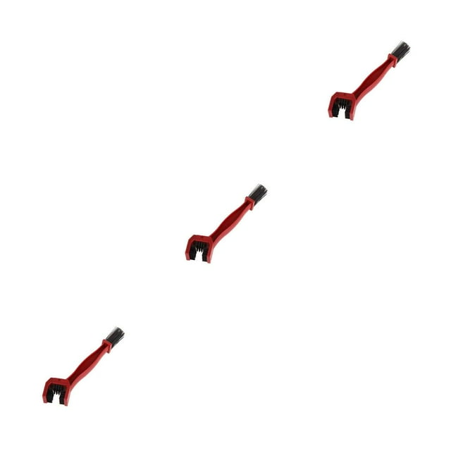 Guardoinrt Chain Clean Brush Cycling Motorcycle Bike Gear Cleaning Brush Scrubber red 3Set