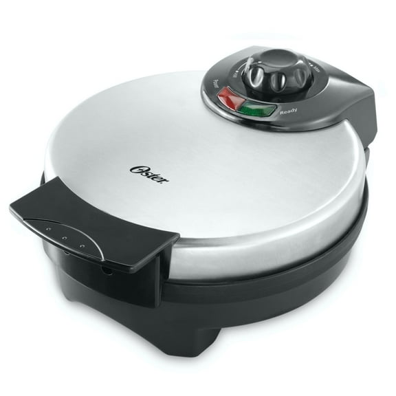 Oster 8" Nonstick Belgian Waffle Maker with Temperature Control, Silver