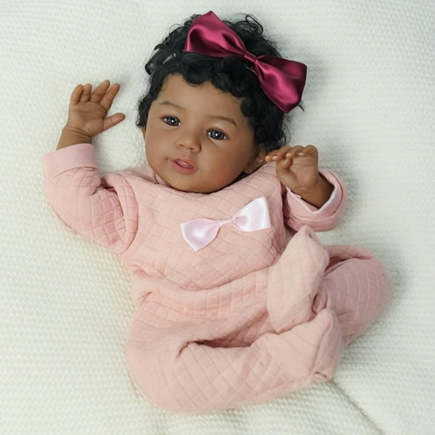 Muñeca Reborn Bebé KSBD de 18 Pulgadas Niña Negra Realista