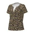 thumbnail image 2 of Naloa Leopard Print-1 Print T-Shirts Short Sleeve V Neck Tees for Women Fashion Tops Trendy Lightweight Soft Casual Summer Outfits Clothes, 2 of 5
