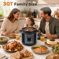 thumbnail image 5 of edx 3 Quart 10-in-1 Multi-Cooker, Stainless Steel Electric Pressure Cooker, Black, 5 of 10