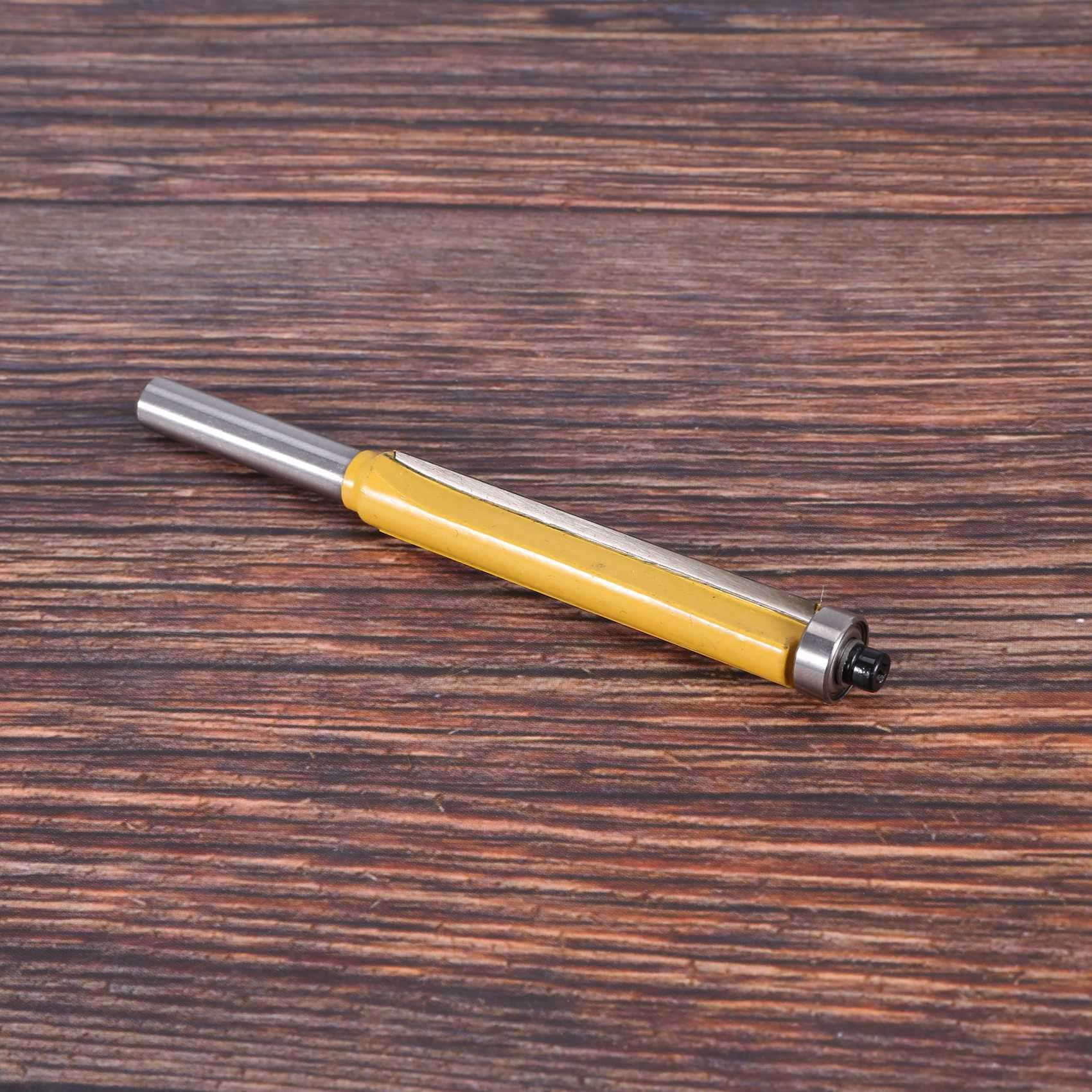 5pcs 2 Inch Height Extra Long Flush Trim Router Bit 1/4 Inch x 3/8 Inch Woodworking Milling Cutter for Wood DIY Tool