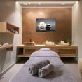 thumbnail image 5 of Zen Wall Art Lotus Flowers Stones on Water Pictures Canvas Prints Bathroom Decor Spa Artwork for Yoga Meditation Room Spiritual Gifts (Zen-2, 12.00" x 18.00"), 5 of 6