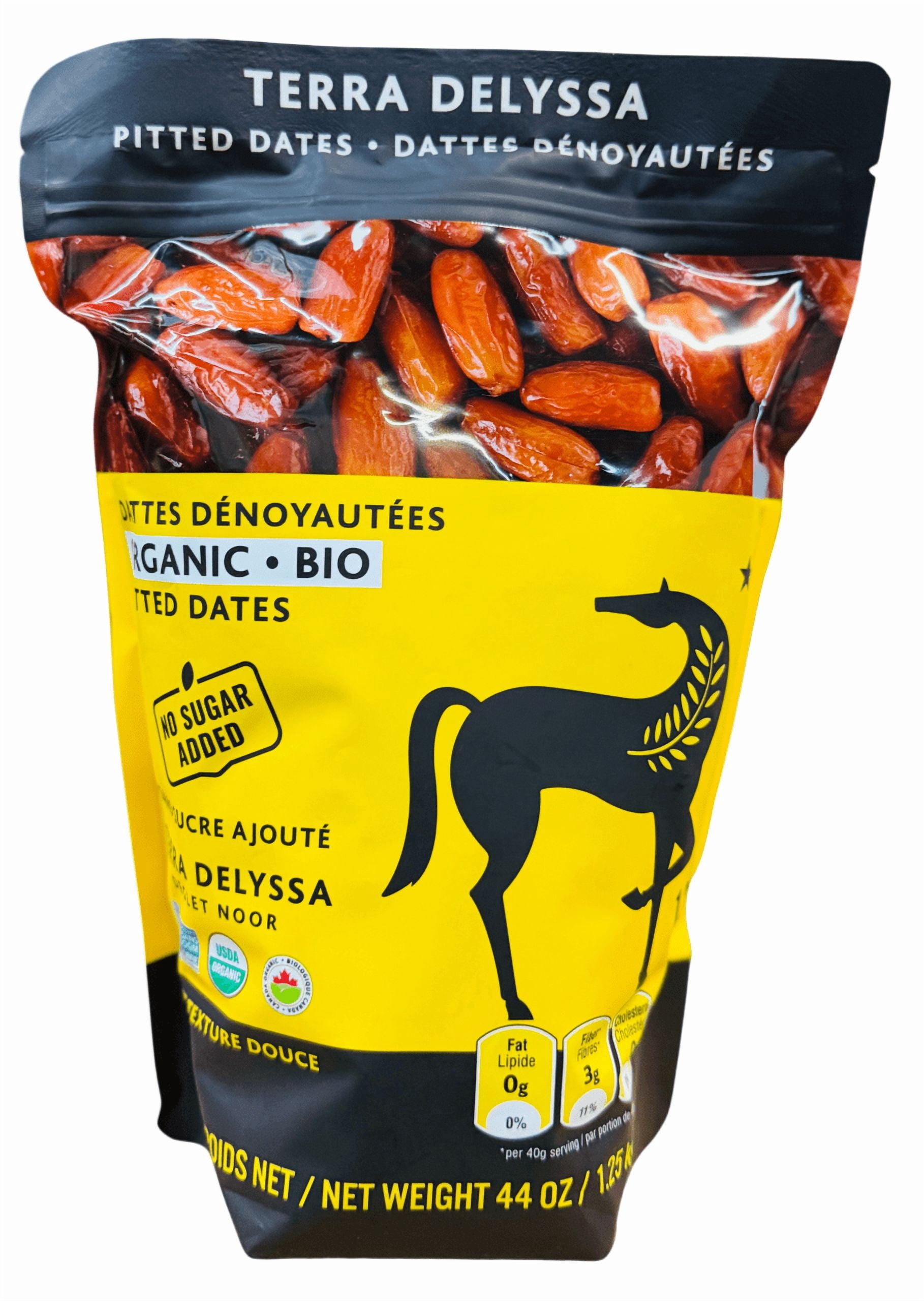 Terra Delyssa 44oz Organic Pitted Dates – Deglet Noor, No Sugar Added, Natural Sweet Snack