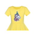 thumbnail image 4 of Robe Fille Coton Jaune Licorne Sequins Manches Courtes Décontractée 8 Ans, 4 of 6