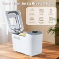 thumbnail image 6 of Davivy 3.5LB Bread Maker Machine, 15-in-1 Automatic Bread Machine Maker with Gloves, Double Kneading Paddles, Add Signal, 3 Loaf Sizes and 3 Crust Settings,15-H Delay Timer, 6 of 11