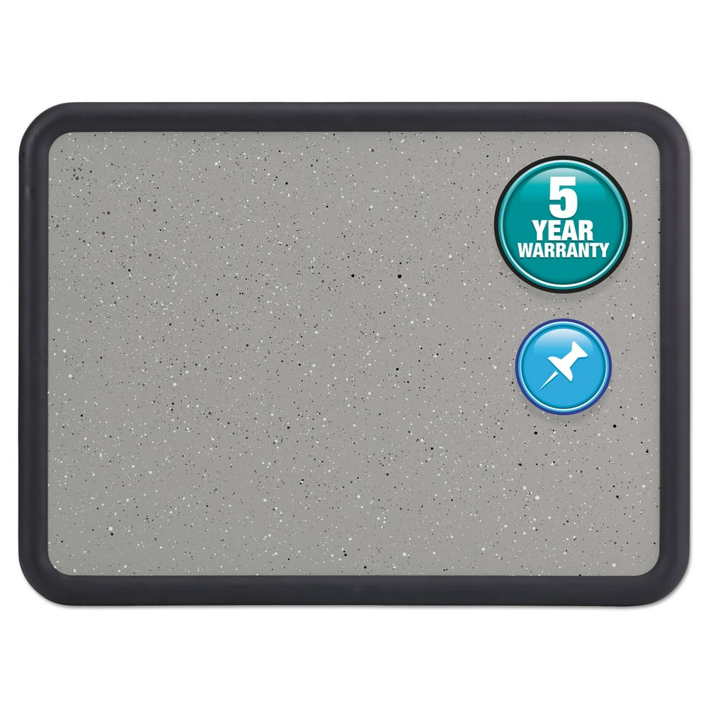 Quartet Contour Granite Gray Tack Board, 48 X 36, Black Frame Walmart