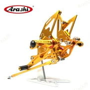 Arashi(Version 2.0) Adjustable Rearsets for KAWASAKI NINJA ZX10R ZX1000 2004 2005 Motorcycle Accessories Racing Foot Pegs Footrests Rear Sets ZX-10R Gold