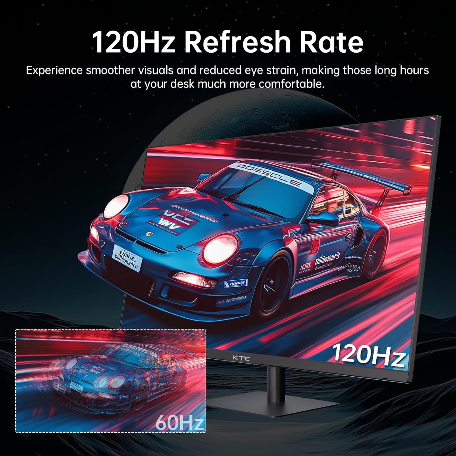 KTC 32 Inch 2K 120Hz Computer Monitor, IPS QHD 2560x1440 Monitor with Ultra-Thin Bezels, HDR10, Adaptive Sync, HDMI/Display Ports, Tilt Adjustable, Eyecare, Ideal for Office and Casual Gaming