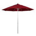 thumbnail image 1 of California Umbrella Venture 9' Silver Market Umbrella in Red, 1 of 4