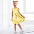 thumbnail image 7 of Girls Dress Yellow Honeycomb Sleeveless Dress for Girls Hem A-Line Casual Sundress, 7 of 7