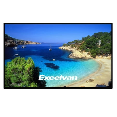 Excelvan Indoor Outdoor Portable Movie Screen 100 Inch 16:9 Home Cinema Projector Screen Roll Easily, PVC