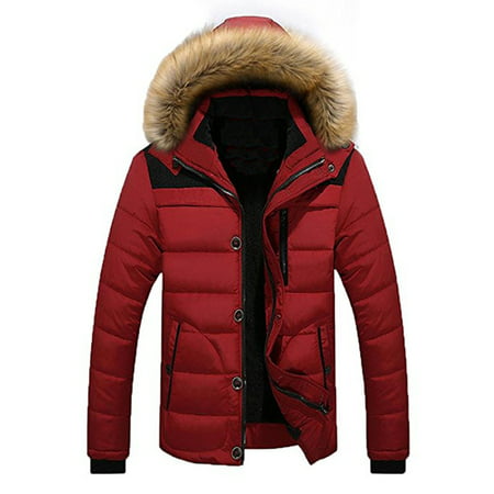 Men's Winter Hooded Warm Coat Winter Parka Jacket With Removable
