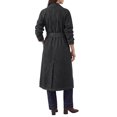 thumbnail image 4 of INSPIRE CHIC Womens Denim Trench Coats Double Breasted Long Sleeves A Line Lapel Belted Pockets Back Slit Fall Winter Long Jean Jackets Medium Black, 4 of 6