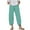 Blue, variant on WIZUTIZ Palazzo Pants for Women Dressy Capris Breathable Leisure Relaxed Fit Wide Leg Beach Pants Elastic Spandex Mid Rise Palazzo Pants Solid Cut Off with Pockets Sweatpants Athletic Clubs Green