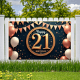 thumbnail image 4 of Elegant Banner Birthday Party Decoration Gold Design for 21st Celebration Anniversary Indoor Party Event, 4 of 9