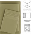 thumbnail image 6 of Lux Decor Collection Twin Bed Sheets Set , Upto 16 Inches Deep Pocket Brushed Microfiber 3 Piece Sheets Set, Green, 6 of 8