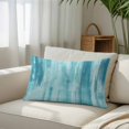 thumbnail image 6 of Teal Blue Ombre Throw Pillow Cover 24 x 36 Inch Decorative Pillow Cover Modern Abstract Art Oil Painting Lumbar Pillowcase Seasonal Rectangle Cushion Case for Couch Sofa Bed Living Room, 6 of 9