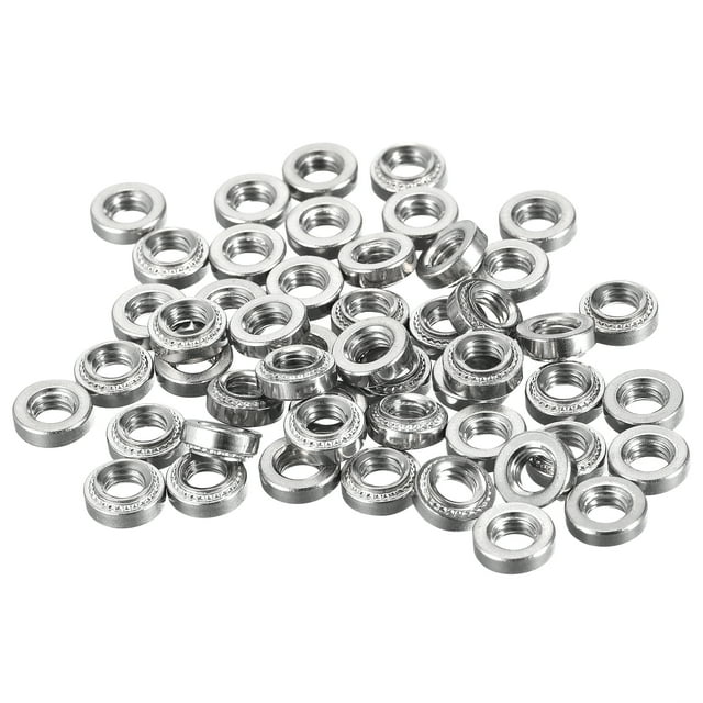 Unique Bargains Écrous Auto-Fermants,10-32x0.12 Pouces Écrou Rivet en Acier Inoxydable Tête Ronde Attache de Montage en Métal 50 Pcs