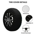 thumbnail image 2 of Gaeub Japanese Water Wave 14-17in Tire Cover, Spare Tire Cover, for Camper Caravan, Trailer, Car, Truck, SUV, Jeep-14 inch, 2 of 6