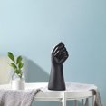 thumbnail image 3 of DOLITY Hand Shape Resin Dry Vase Artificial Flowers Pot Table Decor Home Office S Black, 3 of 9