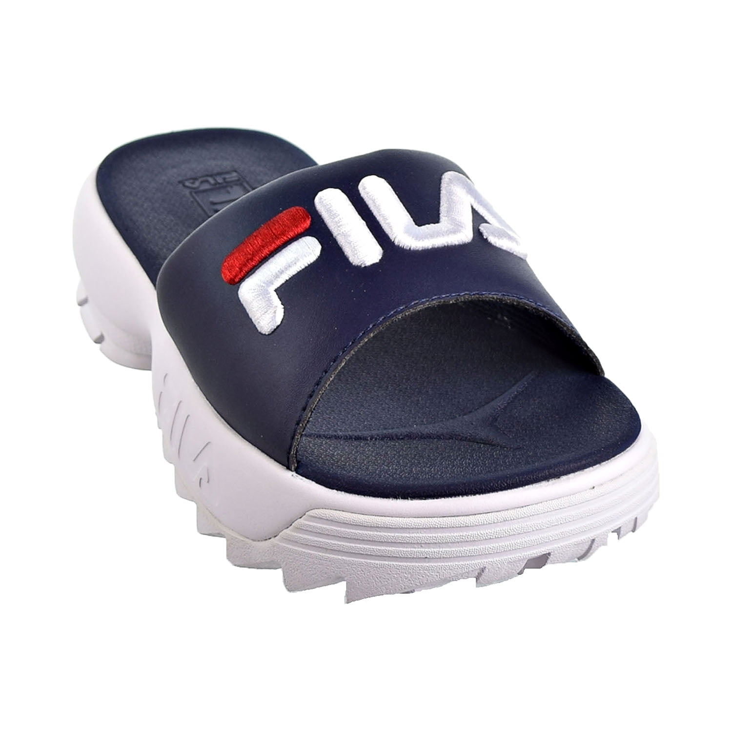 navy fila slides