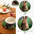 thumbnail image 3 of SKYSONIC 2Pcs Fluffy Little Bunny Spring Flower Pot Holders Trivets, Cute Rabbit Cotton Thread Weave Trivet Heat Resistant Mats Pot Teapot Protection Table Decorative, 3 of 7